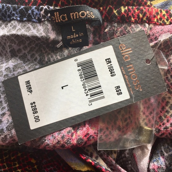 NWT ELLA MOSS Wonderlust Snake Halter Jumpsuit - Picture 5 of 7